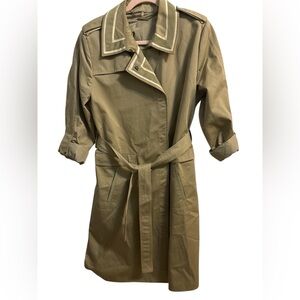 Elie Tahari Beige Trench Coat Large